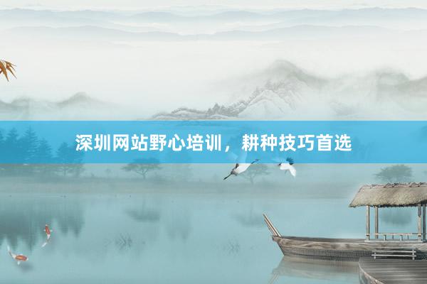 深圳网站野心培训，耕种技巧首选